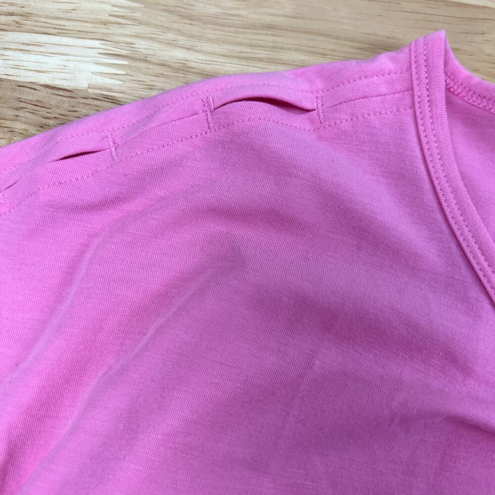 All in Motion Girls' Pink V-Neck Short Sleeve T-Shirt - Size Medium - NWT - Picture 4 of 6